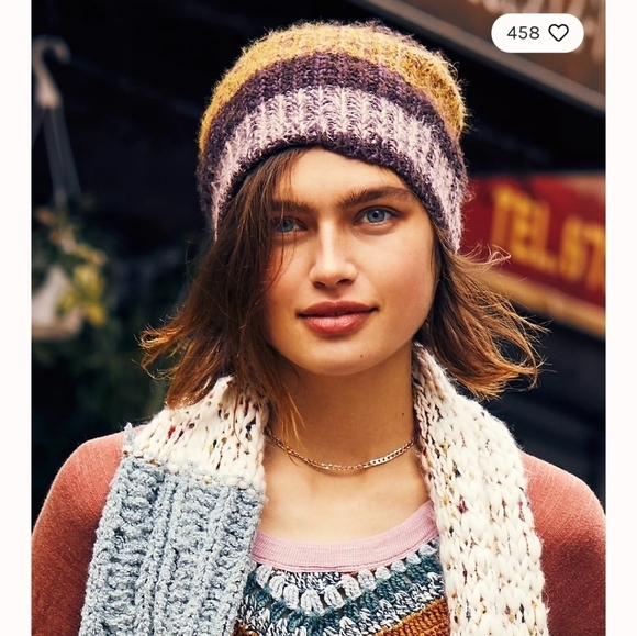🆕 FREE PEOPLE cozy in stripes beanie hat - Picture 3 of 6